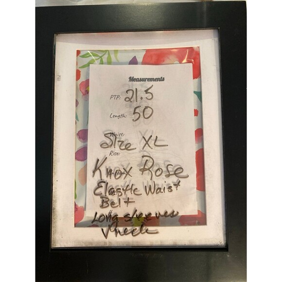 Knox Rose Sz XL Dress Peasant Cottagecore Burgundy Floral Faux Wrap V Neck - Picture 12 of 12